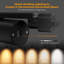 Têtes de lumière à DEL 15 W à 5 intensités, faisceau de 24 à 60 °, rail de type H, noir mat-122625007