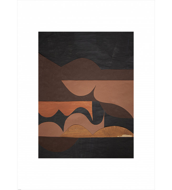 Earthy Organic Shapes by Cyrille Gulassa — Abstract Wall Art, 40 × 60, Framed Canvas, Black