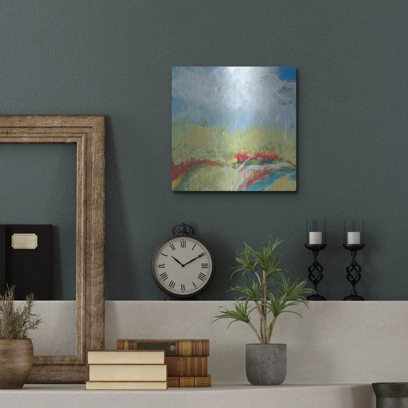 Art mural en métal Lark Manor ™ «Terra Verde» par Jan Weiss, H 12 po x l 12 po
