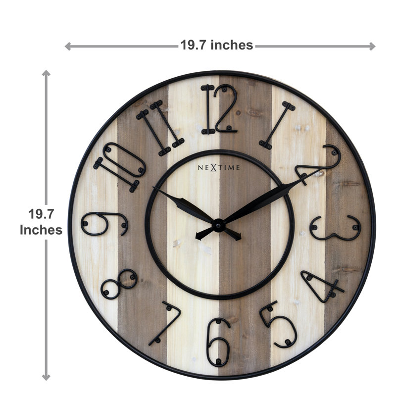 Oxford Wood and metal Wall Clock