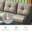 Deb 100.2" Wide Outdoor L-Shaped Patio Set With Cushions-145000313-145000318