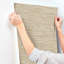 Exhale Light Brown Woven Faux Grasscloth Wallpaper-1826952198