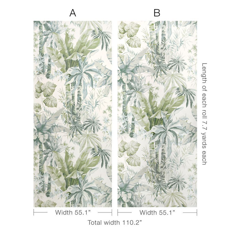 Junglewood Pnl - Verde, Blue Sage
