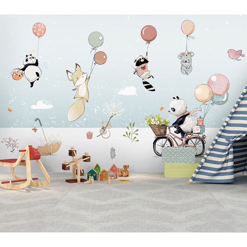 Illustration mignonne d'un animal mignon, L 114 po x l 204 po
