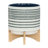 Haberman Stoneware and Ceramic Planters with Bamboo Stands, Decorative Plant Holders, Set of 2-1023782272-1024901025-980794184