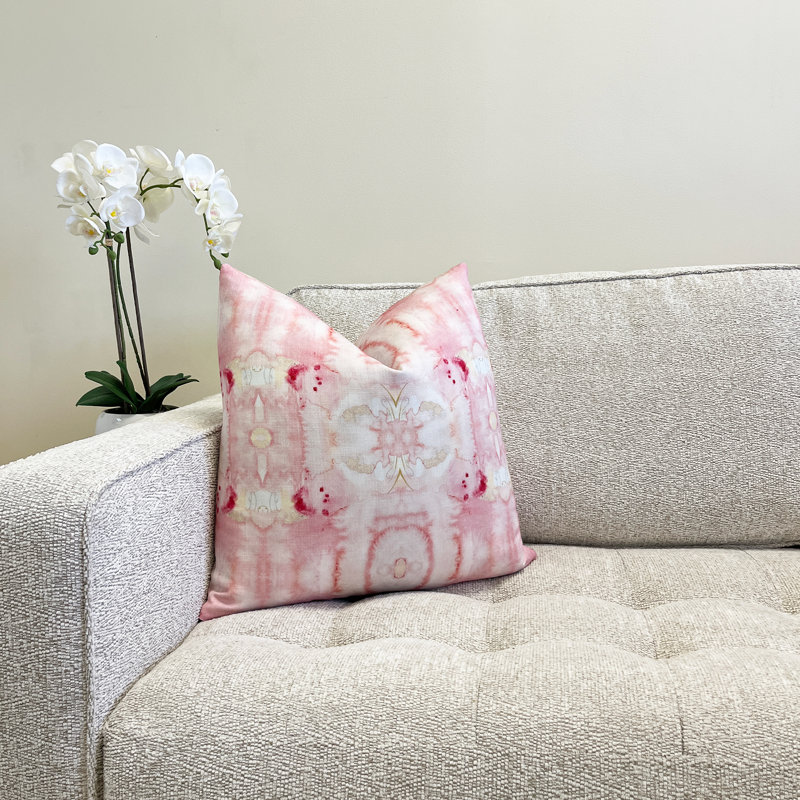 Housse de coussin Kaleidoscope, H 22 po x l 22 po, Rose ombragé