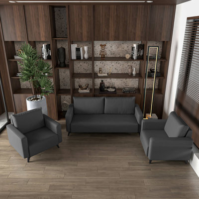 Elaysia 3 - Piece Faux Leather Living Room Set