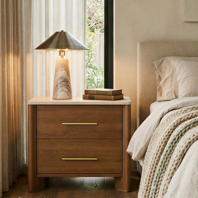 Auris 23.6" Nightstand with 2 Drawers