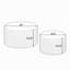 Ensemble de 2 poufs cylindriques rembourrés avec siège et repose-pieds polyvalents-1640018547