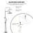 49"-65"H Wall Mounted 304 Stainless Steel Rust-free Outdoor Shower with Handheld Shower with 10-Inch Rainfall Shower Head-92993435