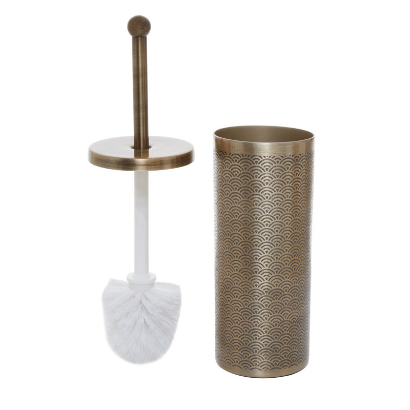 Strout Free-Standing Toilet Brush and Holder, Champagne