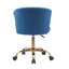 Chaise de bureau en velours Josephine avec base en chrome doré-1225834738