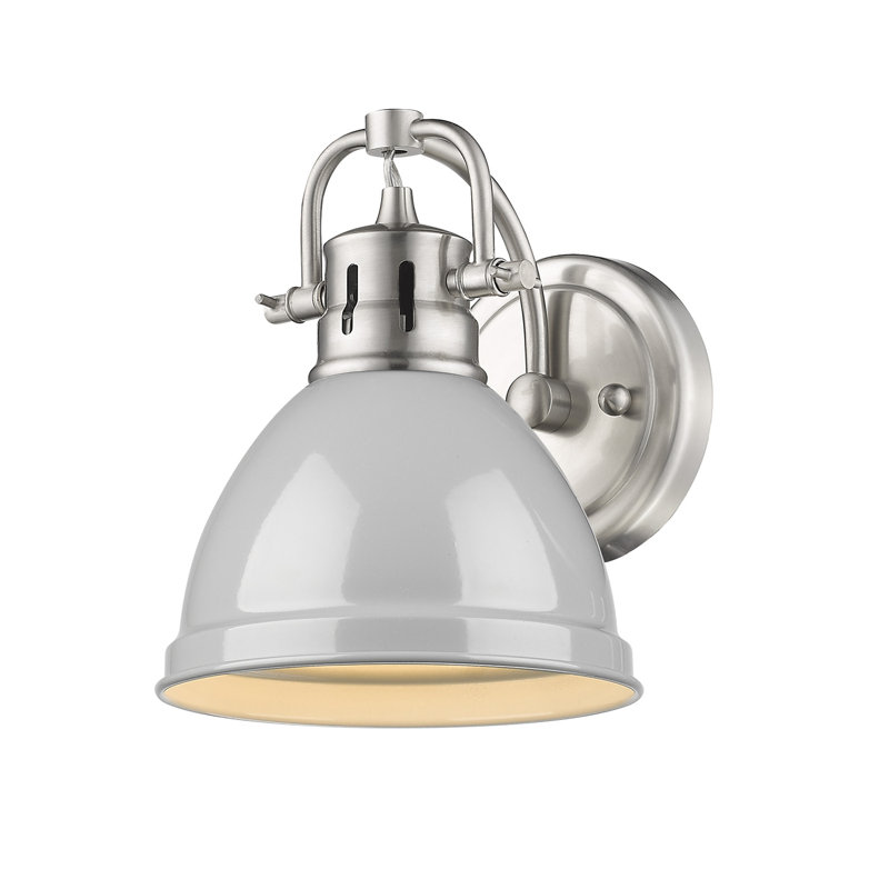 Applique murale 1 lumière pour salle de bain Calico, Étain, Gris