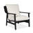 Real Flame Pomona 30" Metal Outdoor Oversized Chair Set Of 2 In Black With Sunbrella Cushions
