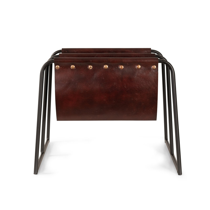 Porte-revues double en cuir Arlo