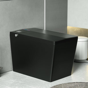 Square Smart Toilet with Big Bidet Heated Seat, Varied Cleaning Mode,Auto Flush,Foot Sensor,Night Light,Auto Open & Soft Close Seat,Warm Air Drying,Fahrenheit LED Display