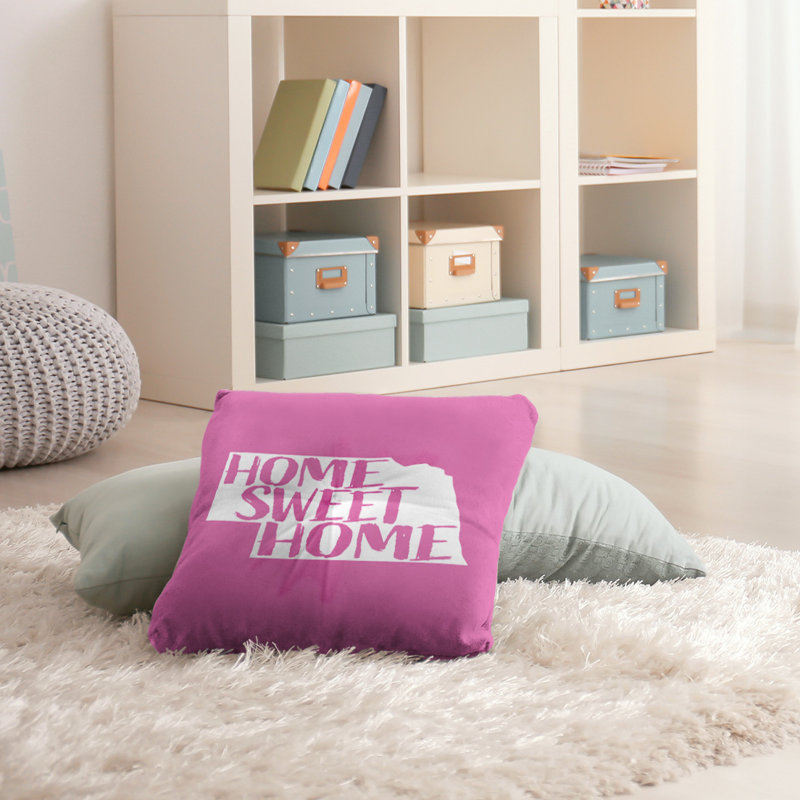 Coussin de sol touffeté home, 26 po x 26 po, Rose, Nebraska
