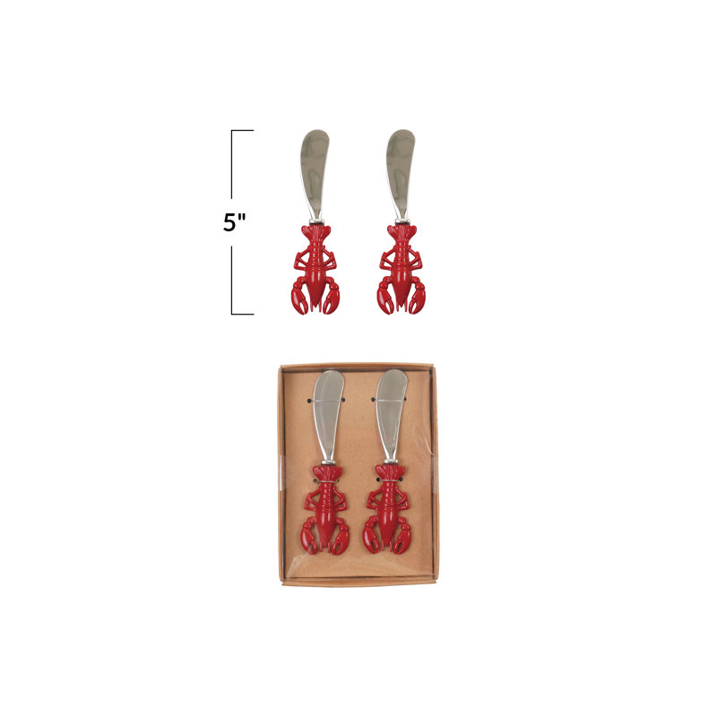 Lobster Handle Zinc Canape Knives