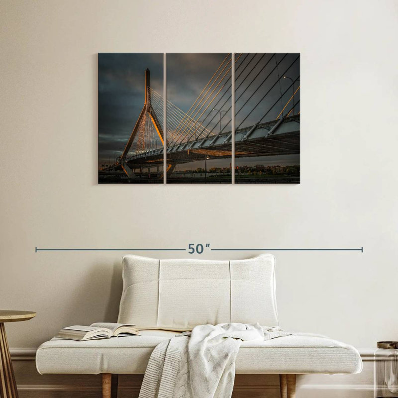 Lilie Stormy Leonard P Zakim Bridge, 24" H x 38" W