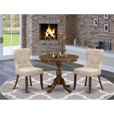 Ginevra  Solid Wood Dining Set by Alcott Hill