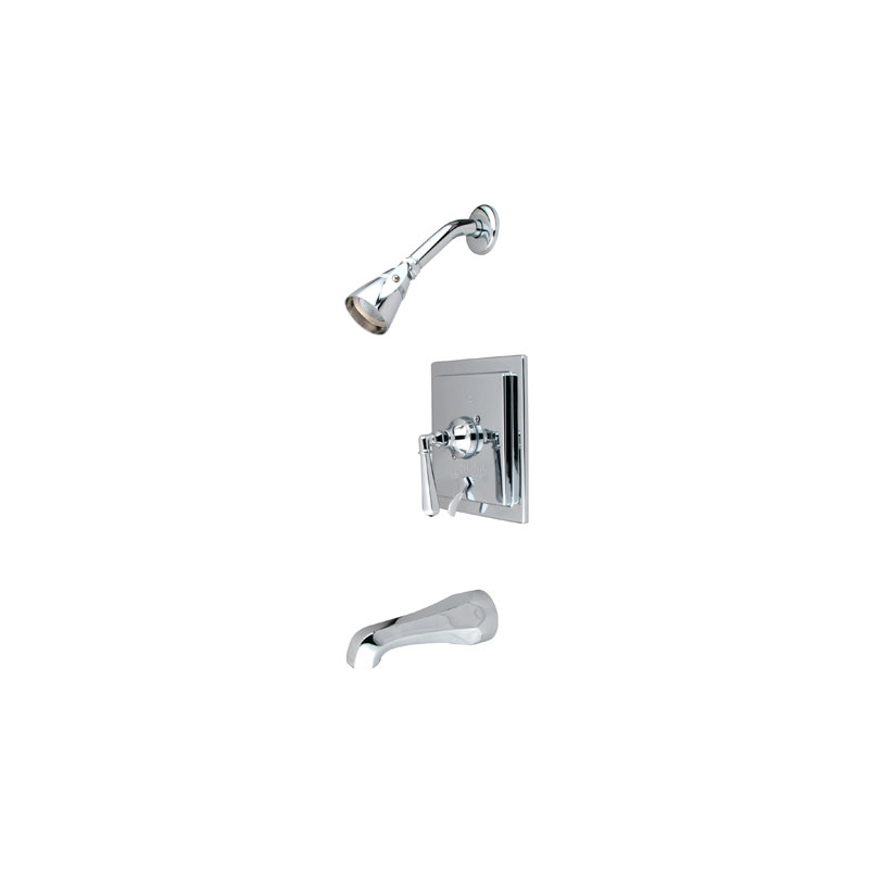 Tub Shower Faucet with Diverter, Satin Nickel