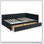 Upholstered Tufted Bed Frame with Two Drawers, Sofa Bed Frame with Comfortable Backrest and Armrests, Velvet