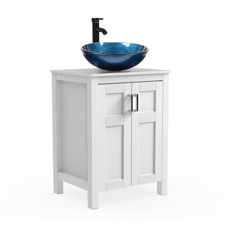 Ensemble de meuble-lavabo simple 24 po Ella-Mai, Blanc