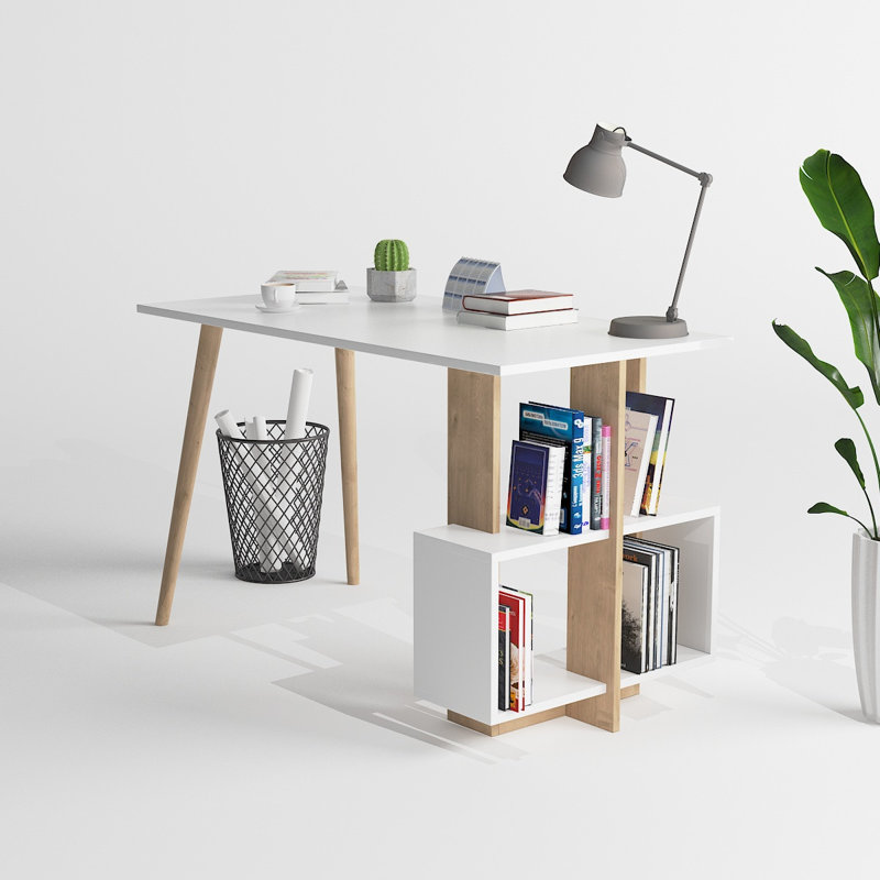 Bureau Auburn, Blanc, Chêne / Blanc