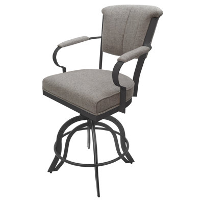 Portwood Ash Fabric On Gray - 24" Seat