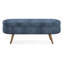 Banc de rangement repose-pieds ovale, pieds en bois d'hévéa-1218653394-1218653396