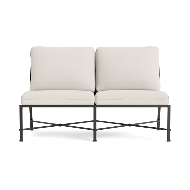 Venetian Outdoor 2 - Seat Loveseat, Fusion Natural, Textured Pewter