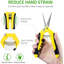 Séchoir à linge pliable suspendu à 4 couches 4 pieds avec anneaux robustes et sac de transport, pour plantes, graines et bourgeons, vert, 1 paquet de séchoir et sécateur jaune 6,5 po