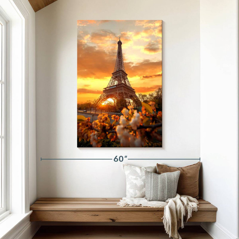 Aime Eiffel Tower Spring Sunrise, 48" H x 32" W