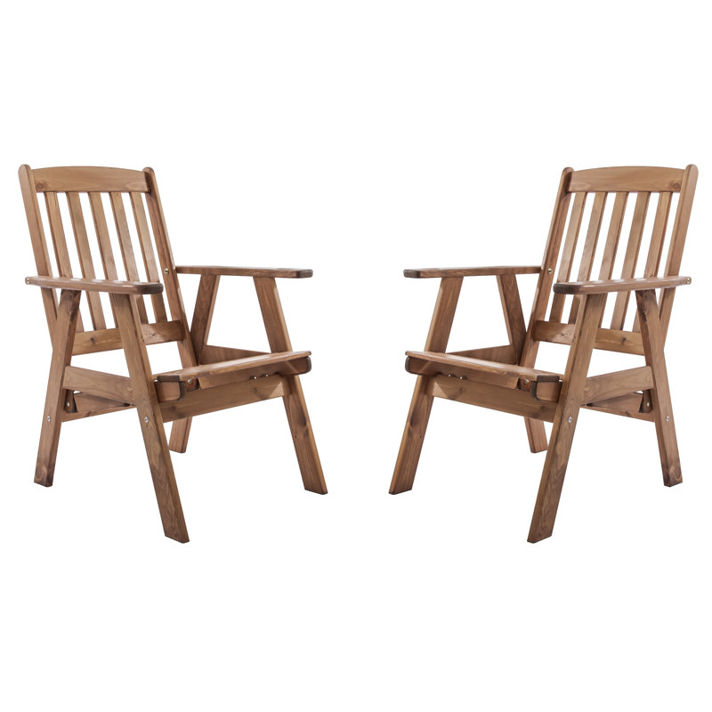Heckson Patio Dining Armchair, Brown