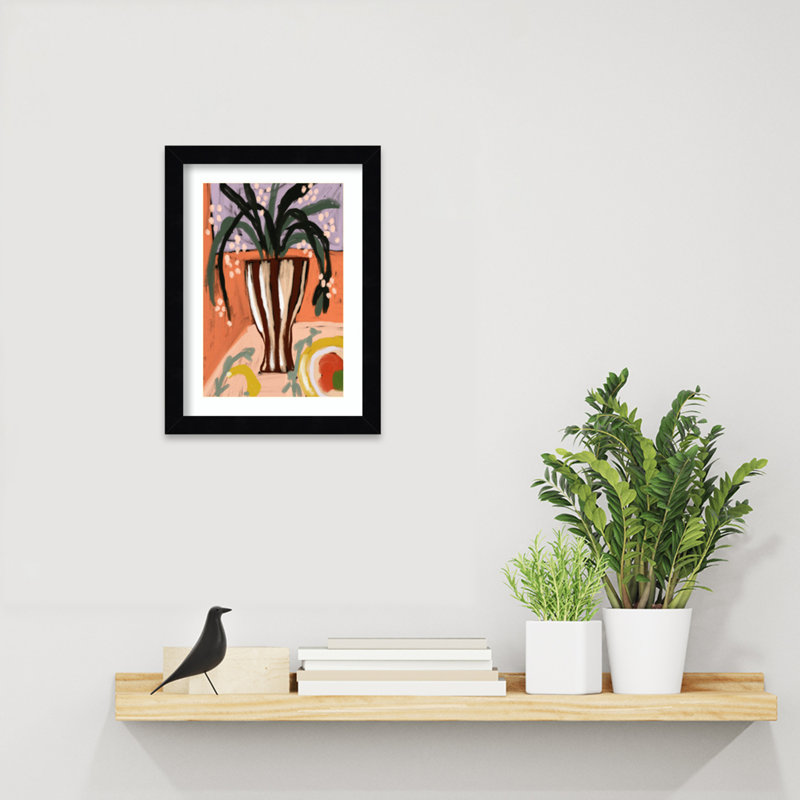Oksana Floral Still Life No 3 by Treechild Wood Framed Wall Art Print, 13" H x 10" W, Black