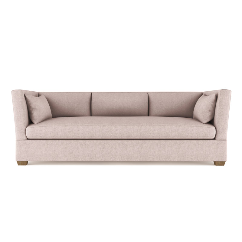 Rivington Flare Square Track-Arm Sofa, 31" H x 96" W x 37" D, Plush Velvet Blush, Weathered