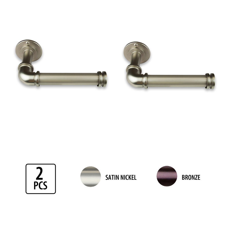 Porte-papier hygiénique à fixation murale, Nickel satiné