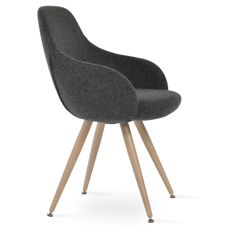 Chaise avec accoudoirs Gazel Star, Orange, Chrome