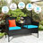 Outdoor Rattan 54.5'' Wide Conversation Furniture Set With Table-165003381