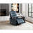 Luxurious Swivel Gliding Recliner With Faux Leather Upholstery And Solid Rubberwood Arms For Modern Living-190998527