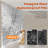 56-60" x 60" Tempered Glass with Explosion Proof Film, Aluminum Frame Double Sliding Shower Door, "1/4 (6 mm), Stainless Steel handle,Brushed Nickel