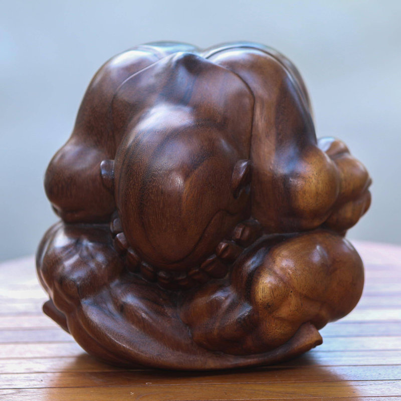 Novica Meditating Yogi  Wood Sculpture (7.5 In.)