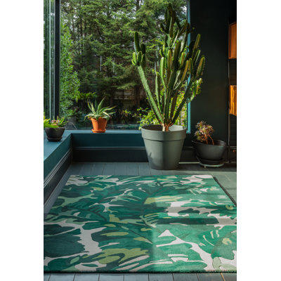 Garlington Floral Wool Hand Woven Area Rug