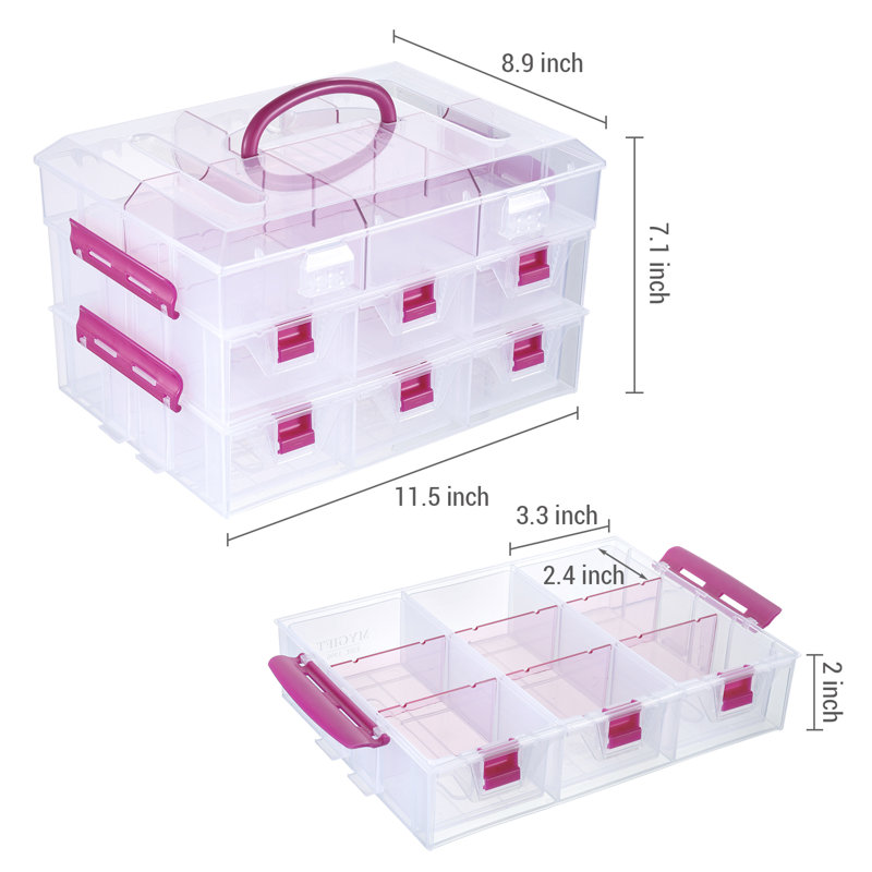 Plastic Stackable Desk Organiser with Drawers