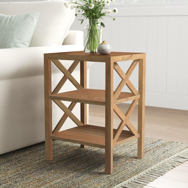 Yosaira Solid Wood End Table, Natural