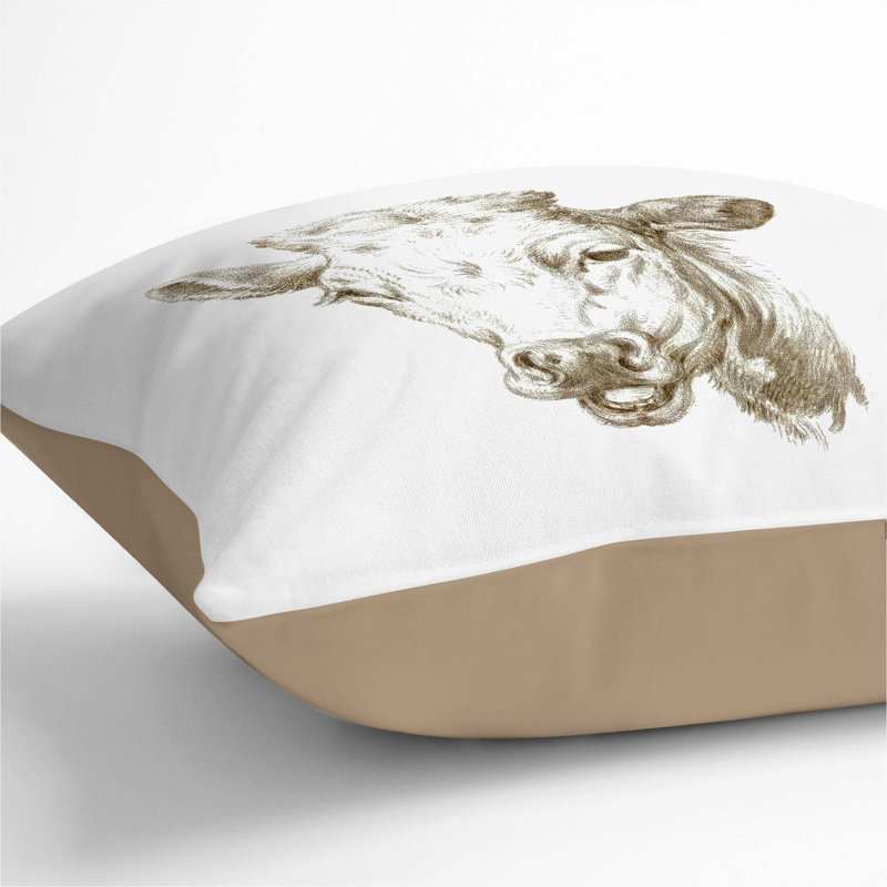 Square Throw Cushion, 55cm H x 55cm W x 20cm D, Stone