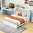 Dulci 1 Drawer Wood Murphy Bed with Sockets & USB Ports-1273290228-1273290230