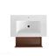 Meuble-lavabo mural 30 po à 2 tiroirs, fermeture brun rougeâtre