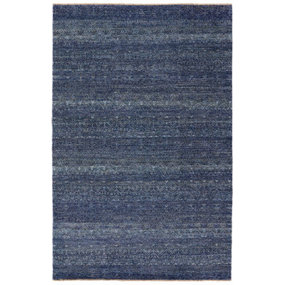 Tapis ikat bleu Posey