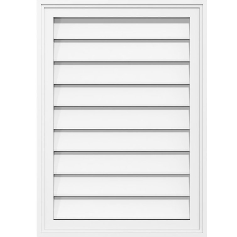 Rectangle Surface Mount Functional Brickmould Frame PVC Gable Vent